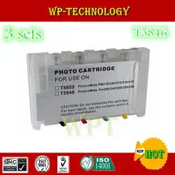 3 комплекта Пустой многоразового картридж T5846 (e5846) костюм для Epson pm240 pm280 PM200 pm240 PM260 PM290 PM300 PM225, с ARC