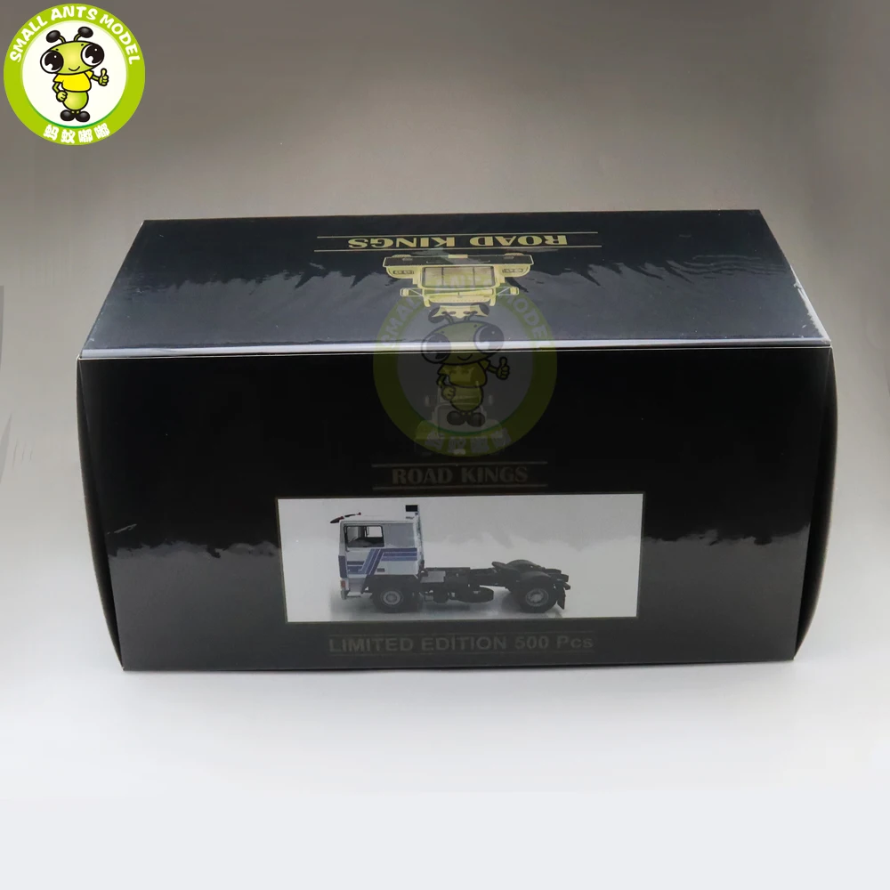 1/18 ROAD KINGS KK Volvo F1220 тягач 1977 литой автомобиль модели грузовиков игрушки для детей подарок белый и синий