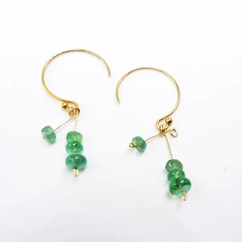 

New fashion Emerald natural earrings Authentic gemstone jewelry for women best gift