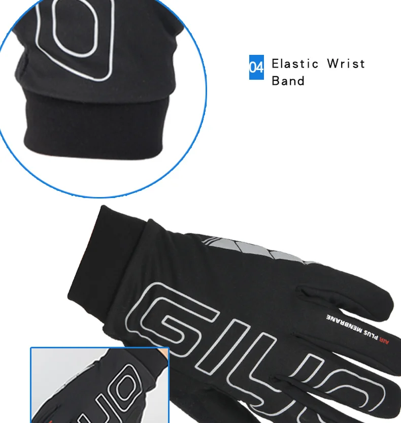 GIYO водонепроницаемые велосипедные перчатки с полным пальцем, перчатки с сенсорным экраном для шоссейного горного велосипеда, перчатки для горного велосипеда, светоотражающие велосипедные Гелевые перчатки