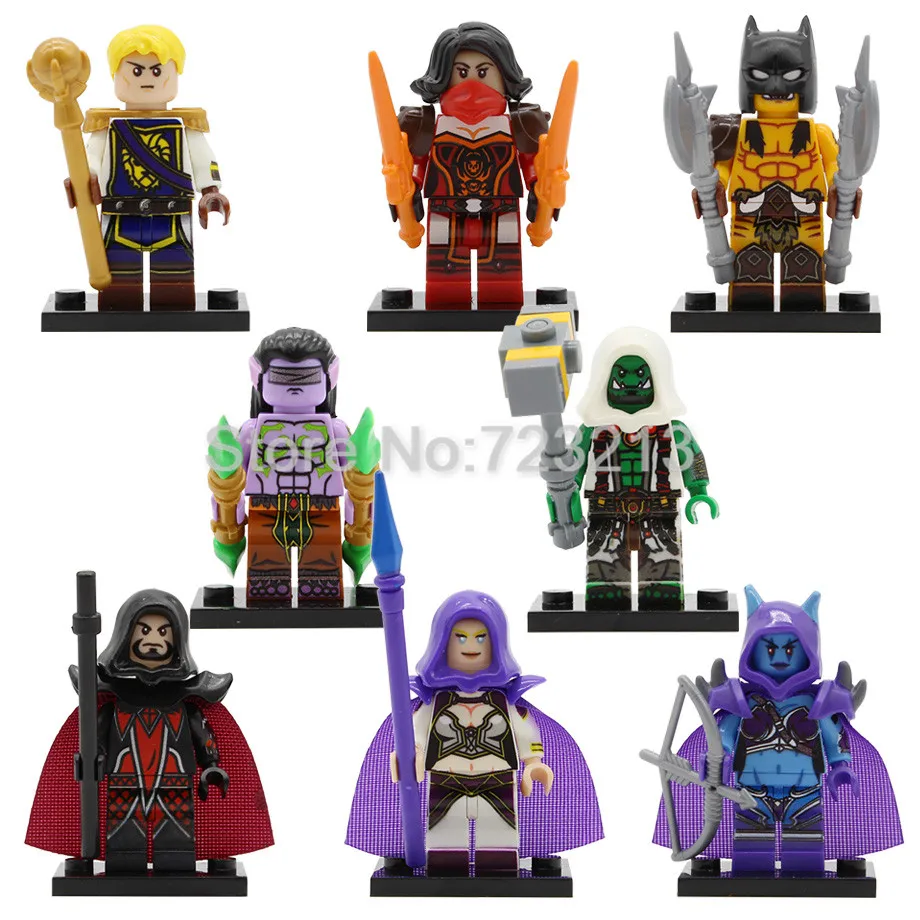 

PG8165 Anduin Wrynn Game World WOW Figure Vanessa Vancleef Jaina Proudmoore Rexxar Remar Medivh Thrall Building Block Brick Toys