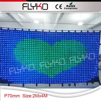 

P7 2x4m portable stage led curtain led video cloth
