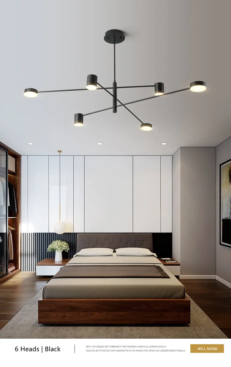 DAR Modern Ceiling Chandeliers Lustre LED Chandelier Lighting Fixtures 7