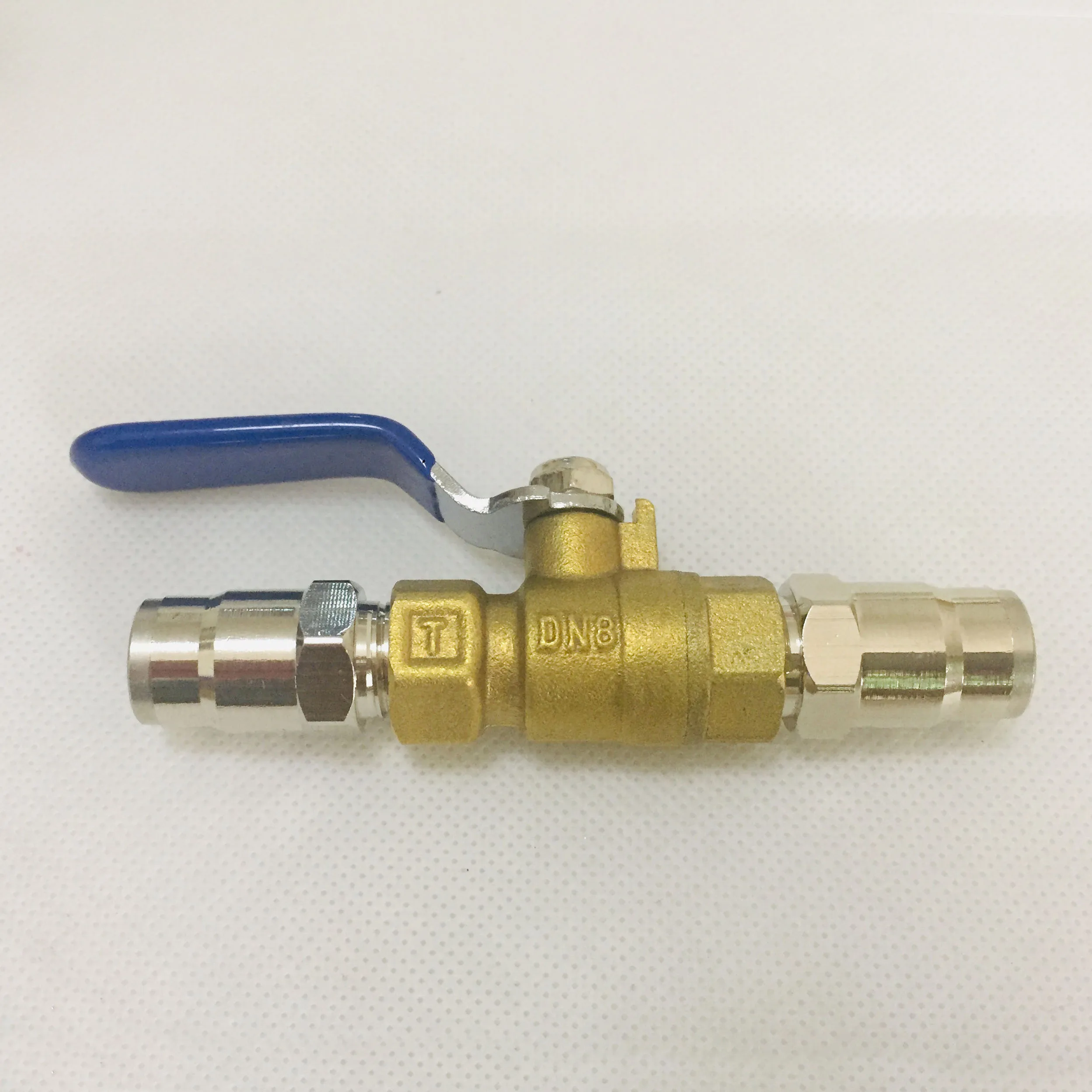 (1pcs/lot)1/4&quot-3/8&quot(9.52mm) 3/8'' quick connecting Brass shut off valve for mist cooling system | Дом и сад