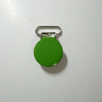 

25pcs 20mm 3/4" #39 KELLY GREEN Round Pacifier Clips
