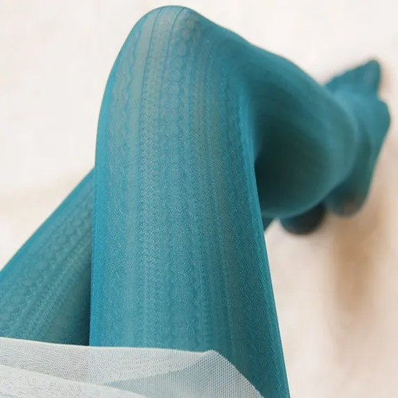 2016 fall new women's tights high quality fashion jacquard knit 70D velvet pantyhose for women 4 colors 1