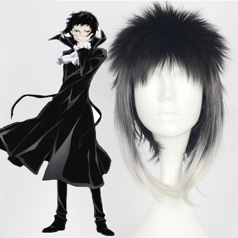 Аниме Bungou бродячие собаки косплей парик Ryuunosuke Akutagawa Косплей парики Жаростойкие