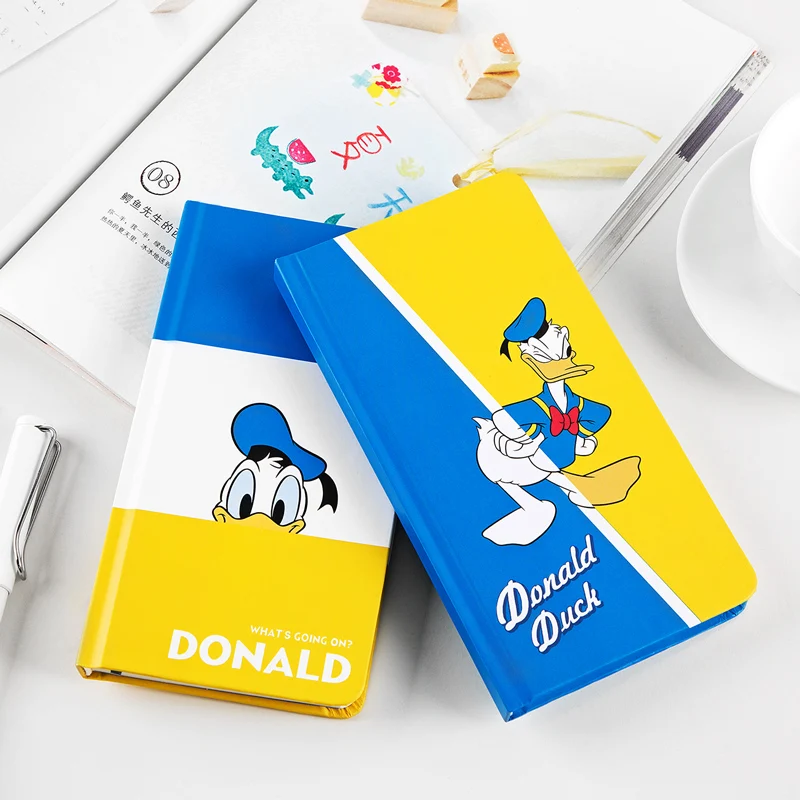 

A5/6 Creative Cute Donald Duck Lined Notebooks and Journals Kawaii School Stationery Gift for Girls Kids Portable Diary Notebook