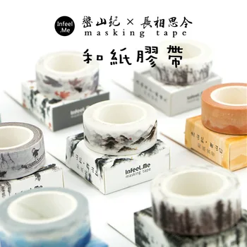 

Japanese style Washi Tape Adhesive Tape DIY Scrapbooking Sticker Photo Album Tape Label Masking Tape 15mm*7m Ink painting