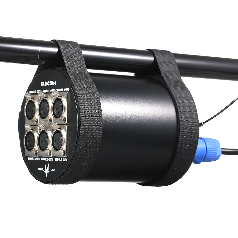

Disco DMX512 6-channel DJ LED Signal Splitter Isolation Modular Amplifier Independent DMX Signal Distributor 3-pin XLR Output