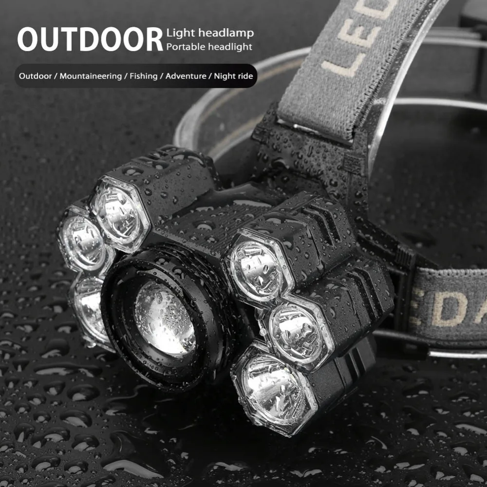 

USB Rechargeable Headlight 80000lm T6 5/7 LED Head Lamp Flashlight Torch Head Light Lantern 18650 Battery Hunting Fishing lights