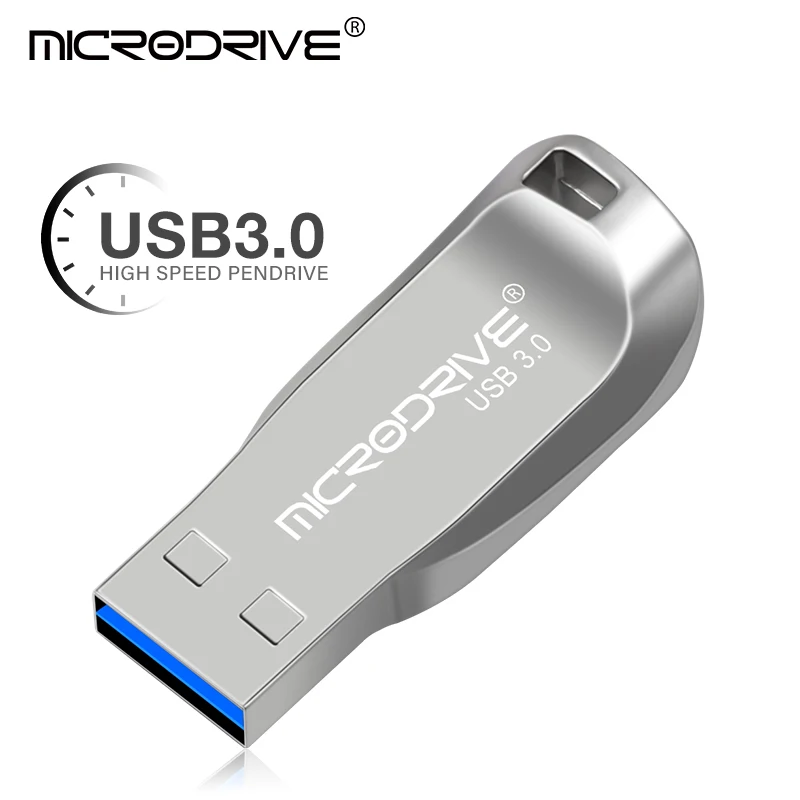 Original Capacity USB Flash Drive 128GB Super Speed USB 3.0 Memory Stick USB 3.0 64gb 32gb 16gb silver metal Pen Drives - Цвет: Серебристый