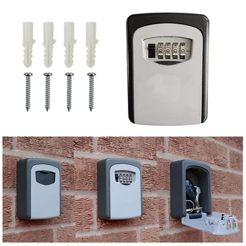 

Nosii 4-Digit Outdoor Keys Storage Box Wall Mount Combination Lock Security Storage Case