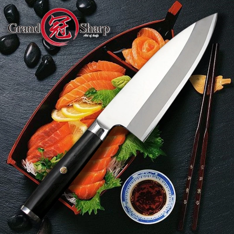 

Kitchen Knife 8.2 Inch Japanese Deba Knives Cutting Fish Kitchen Knives Stainless Steel Chef Cooking Tools Japanese Kitchen PRO