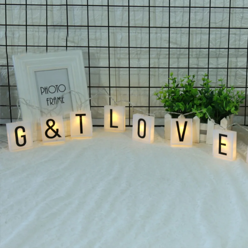 

DIY LED Letter Hanging String Lights Parties Holiday Home Decor
