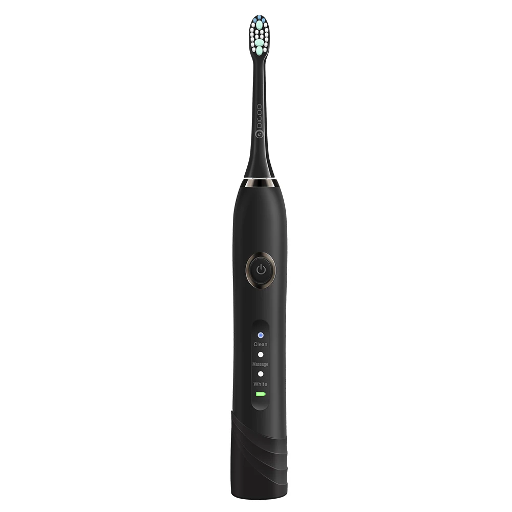 DIGOO DG-YS22 умный дом 3 режима сущность Sonic электрическая для Зубная щётка прямой USB Перезаряжаемые IPX7 с 2 Зубная щётка головы - Комплект: Black