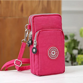 Khisol Универсальный 5,5 дюймов телефонные чехлы чехол-бумажник для iPhone 6 6s 7 8 плюс samsung S7 S8 на открытом воздухе на руку для бега и занятий спортом; Талия; плечи чемоданчик - Цвет: rose red