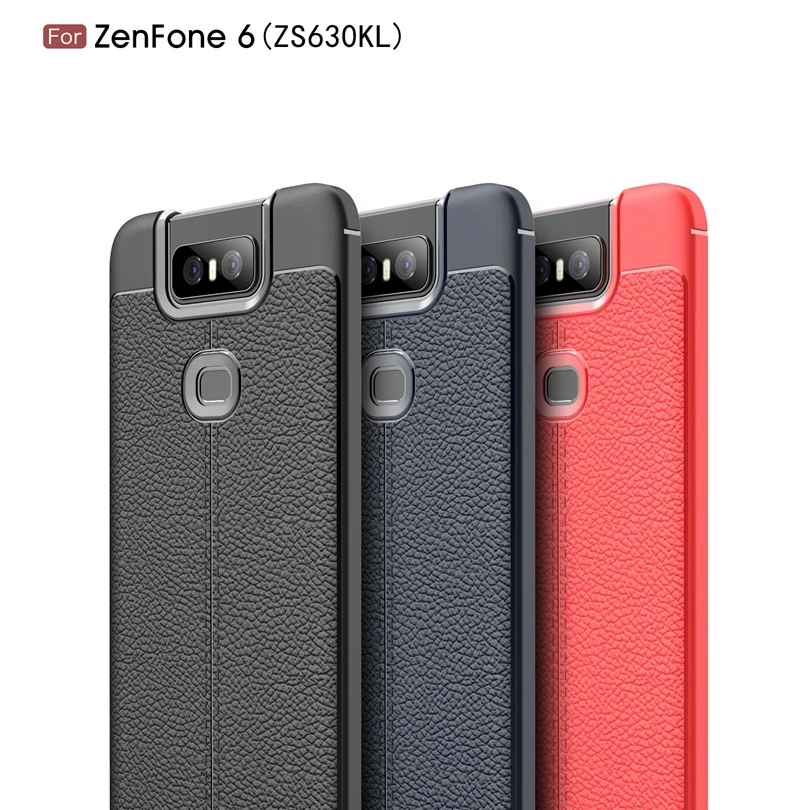 Роскошный мягкий силиконовый чехол для Asus ZenFone 6/ZenFone6 ZS630KL кожаный Противоударная