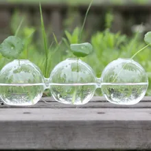 Ручной Работы Стекло Настольная Ваза, сиамские 3 шт. шары вазы, ваза, украшение дома