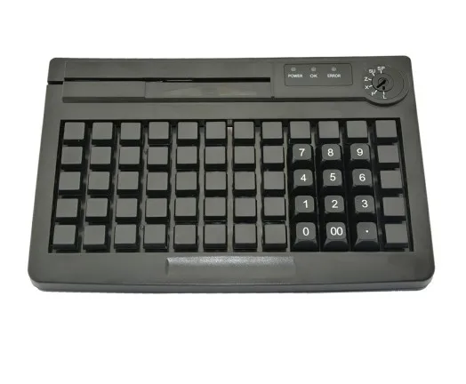 Супермаркет Металлическая Мембрана 50/60/66/76/78 клавиши переключения Магнитный POS программируемая клавиатура с программным обеспечением, можно носить как передней частью, так и задней - Цвет: KB60