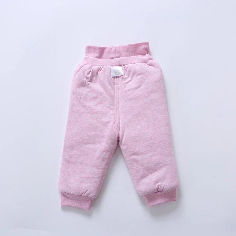 Детская одежда зимние теплые штаны для малышей одежда из хлопка для маленьких мальчиков и девочек детские брюки стеганые штаны с высокой талией для малышей