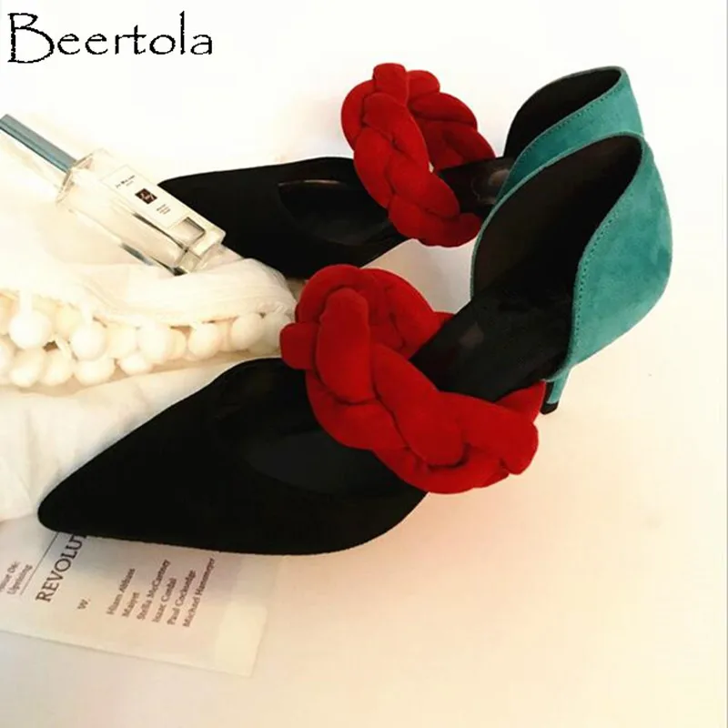 Bout Style Troupeau As Sandales De Slip Zapatos Picture Couleur Doux Talons Femme Picture Femmes Chaussures Beertola Mixte Nouvelle Mujer Pointu Tresse 2018 Haute Sur as qwF4cUZ