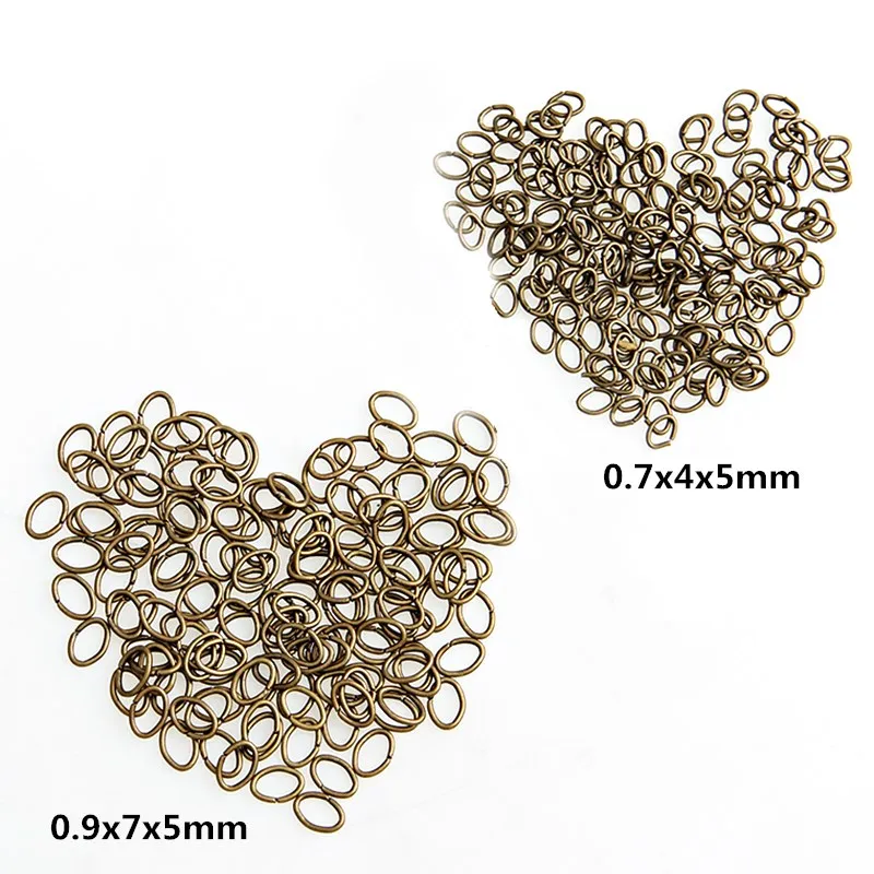 

New Hot Sale Antique Bronze Tone Metal Oval Open Jump Rings Necklace With Close Tool Ring DIY Jewelry Findings Making