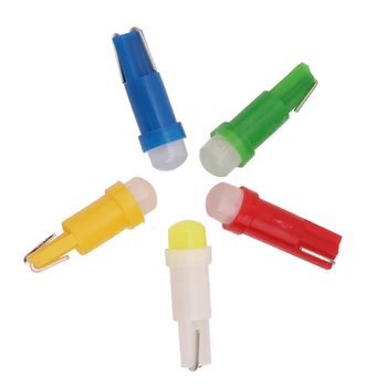

20Pcs T5 COB Wedge Dashboard Led White Red Blue Green Yellow Car Auto Light Interior Dashboard Bulb Side Lamps DC 12V