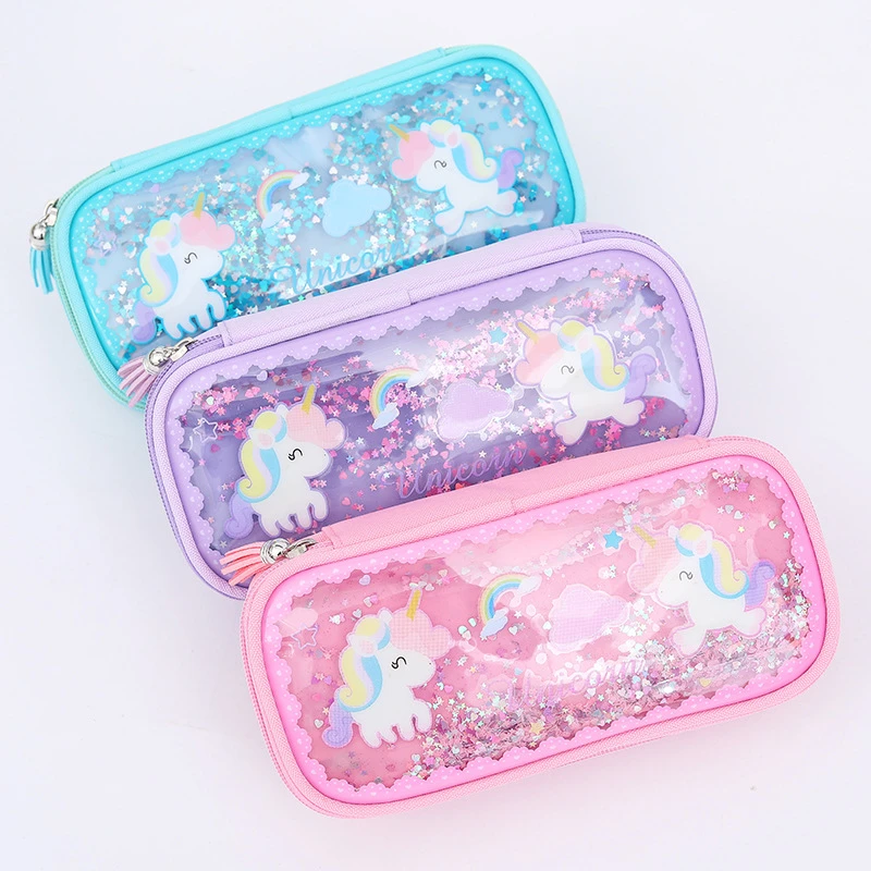 Estuche de lápices Kawaii, estuche de unicornio regalo con Estuches flamenco, estuche de lápices de papelería para la mochila del estuche escolar, 1 unidad|Estuches escolares| - AliExpress