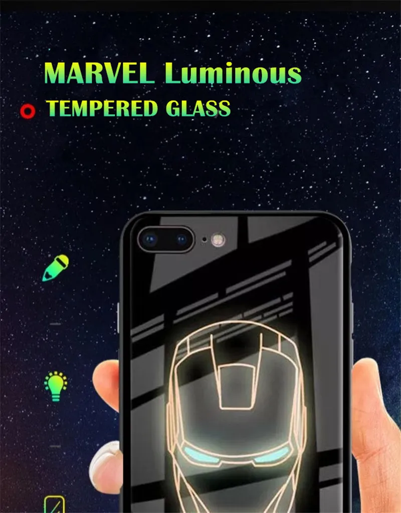 Роскошный чехол из закаленного стекла с Бэтменом из комиксов Marvel для iPhone 11 Pro MAX XS MAX 6 7 8 6s Plus 10X Capa Coque Funda