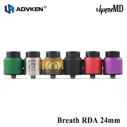 Оригинальный ADVKEN дыхание RDA танк 24 мм ввиду капает Vape танк распылитель Нижний поток воздуха Управление Позолоченные электронной сигареты