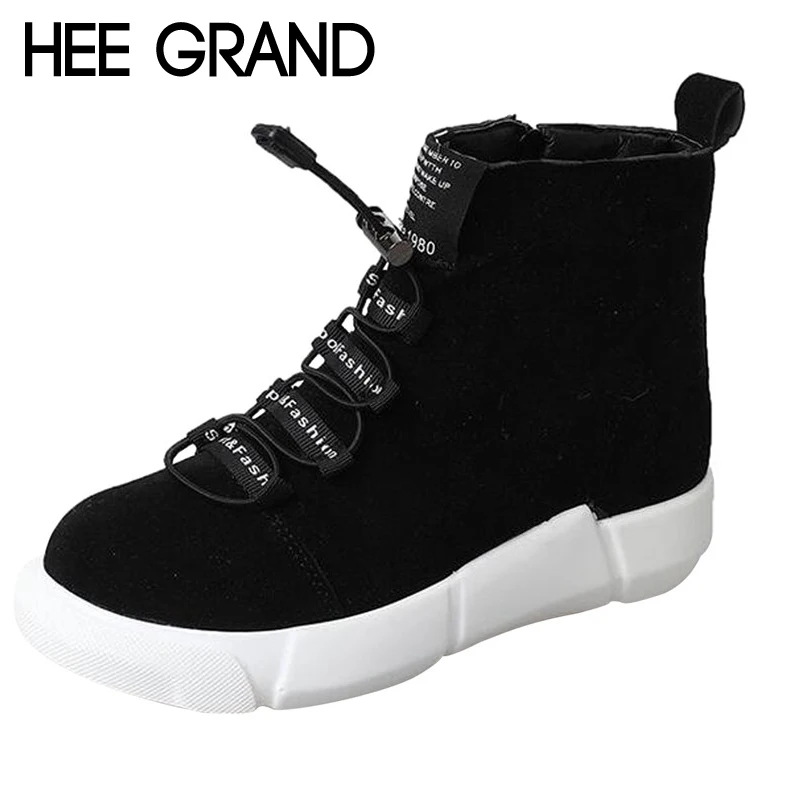 HEE GRAND Women Fashion Snow Boots Women Casual Boots with Short Plush