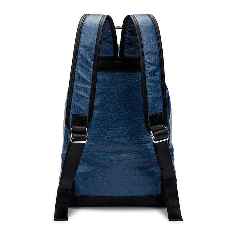 Рюкзак мужской из искусственной кожи черный 14 дюймов|school shoulder bag|backpack fashionfashion