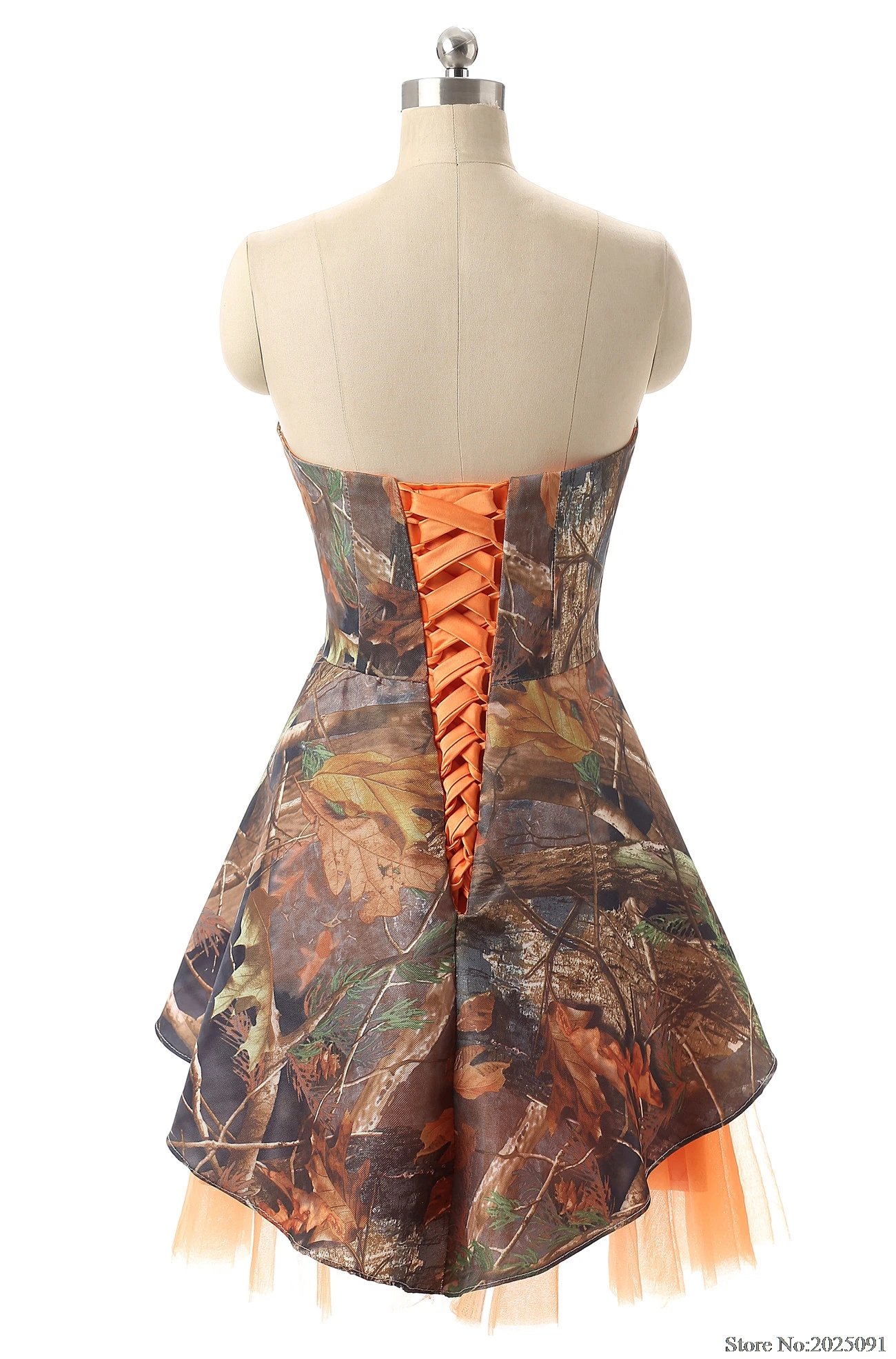 vestido camuflado laranja