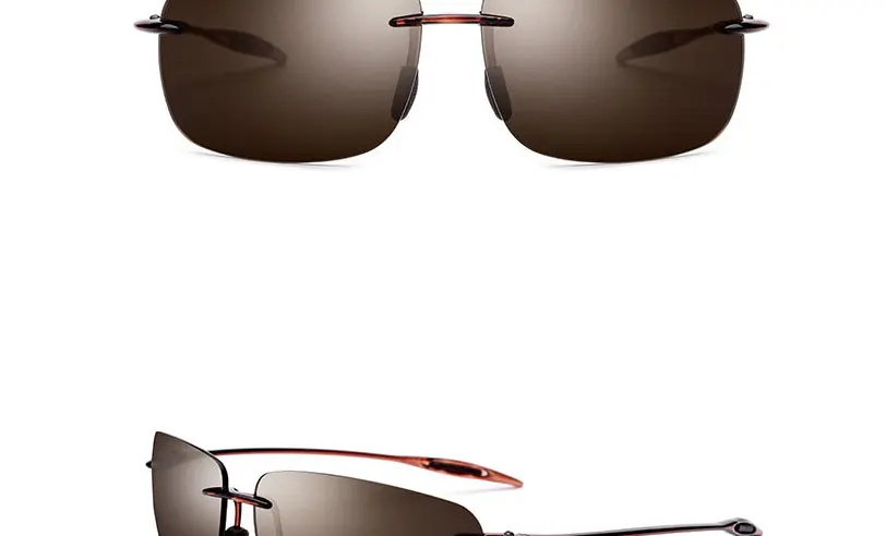 SIMPRECT TR90 поляризованные солнцезащитные очки без оправы мужские UV400 Квадратные Солнцезащитные очки для вождения высококачественные нейлоновые линзы Lunette De Soleil