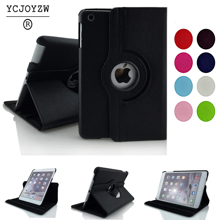 

Free shipping Pu Leather Rotating Case Smart Cover Stand For New APPLE iPad 2 3 4 Tablet Case w film & Stylus