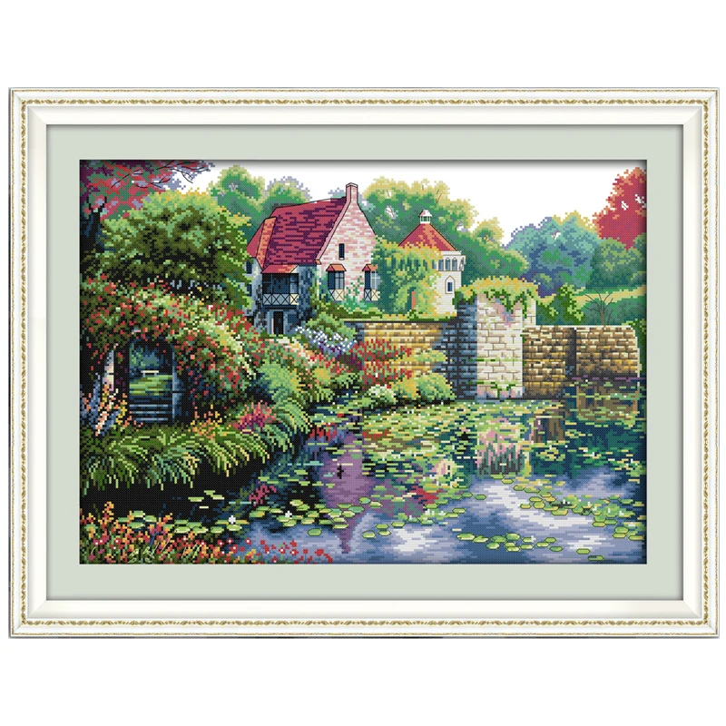 Buy England Castle Patterns Counted Cross Stitch 11CT 14CT Cross Stitch Set