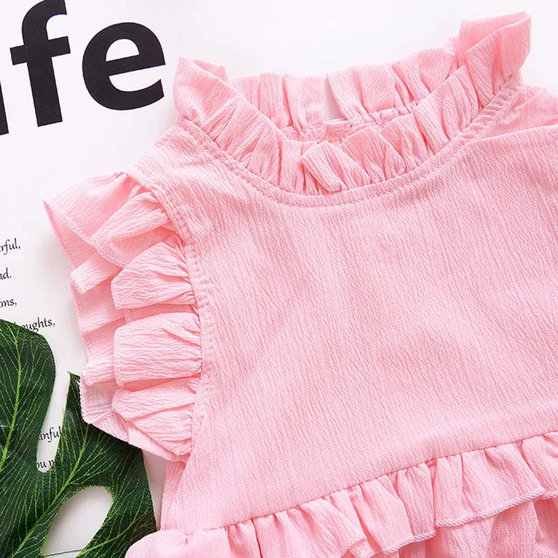 0-3years nueva Babys ropa de algodón mameluco de verano volantes sin mangas de bebé mono niño Bobo Bebe niños ropa de los niños 0-3years nueva Babys ropa de algodón mameluco de verano volantes sin mangas de bebé mono niño Bobo Bebe niños ropa de los niños