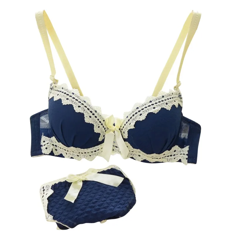 For Small Chest Bra Set Women Sexy Chiffon Lace Bras Lingerie Underwear