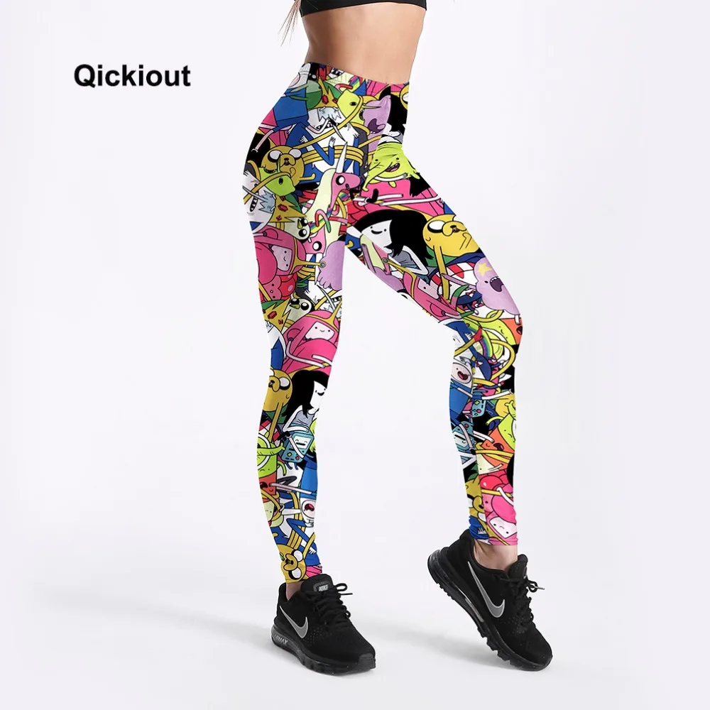 Qickitout طماق اللياقة البدنية و كمال الأجسام السراويل النساء تجريب طماق مغامرة التوقيت الكرتون أنماط المطبوعة حجم كبير طماق Qickitout طماق اللياقة البدنية و كمال الأجسام السراويل النساء تجريب طماق مغامرة التوقيت الكرتون أنماط المطبوعة حجم كبير طماق