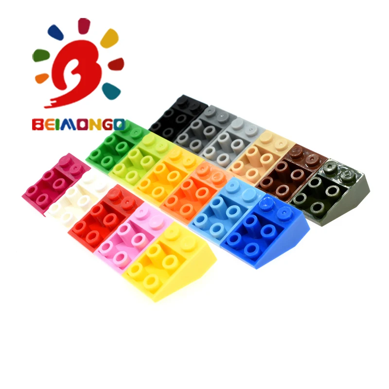 

Free Shipping!BEIMONGO Building Blocks Roof Tile 2x3/45 Inverted Slope Brick 45 100PCS DIY Kids' Toys can be compitabled