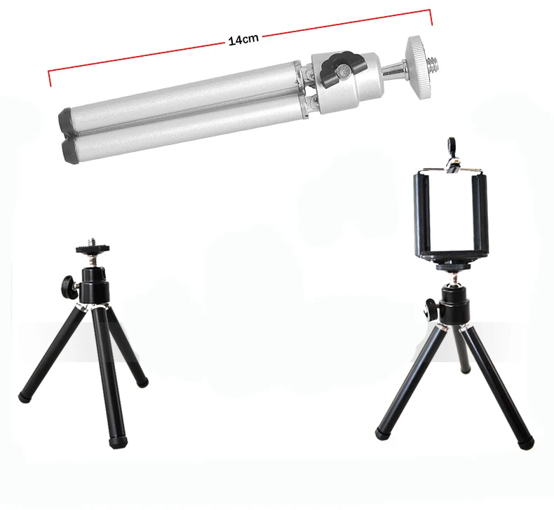 Portable Mini Travel Flexible Table Tripod Stands Holder Phone Clip For
