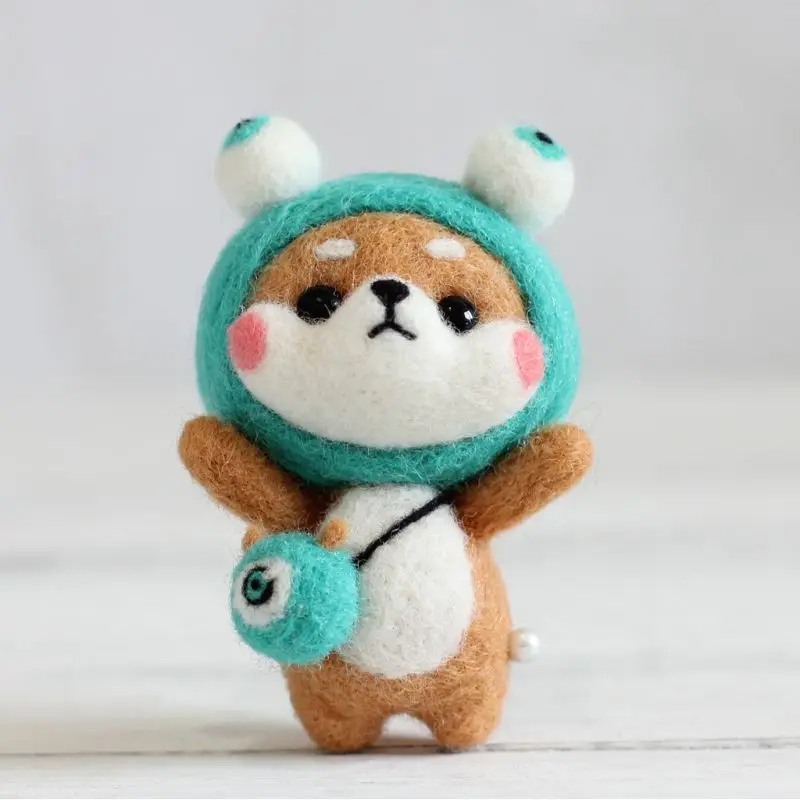 

Creative Doll Wool Felt Craft DIY Non Finished Poked Set Handcraft Kit For Needle Material Bag Pack