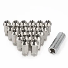 Car Modification 20PCS Stainless Steel Lug Nuts M12x1.25 M12x1.5 M14x1.5 M14x2 Wheel Nuts Bolts For chevrolet Subaru Hyundai