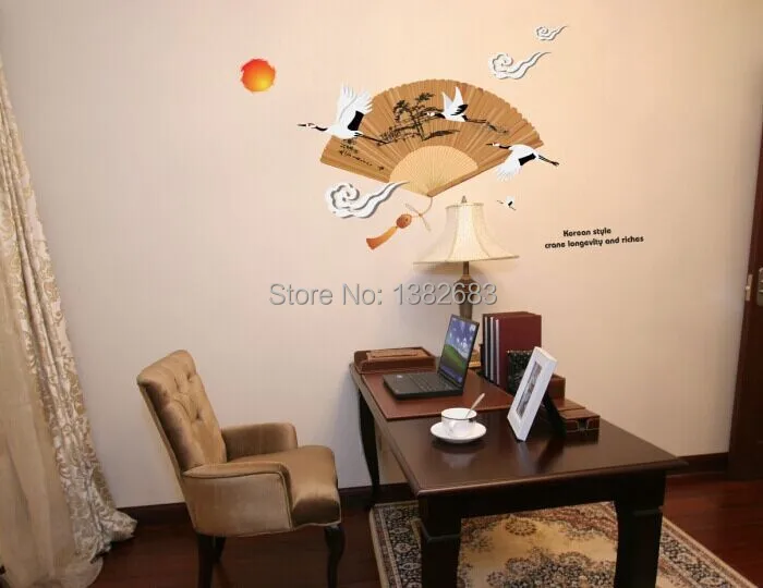 How To Hang A Wall Fan Prosperity Blossoms Chinese Wall Fan Asian Home Decor