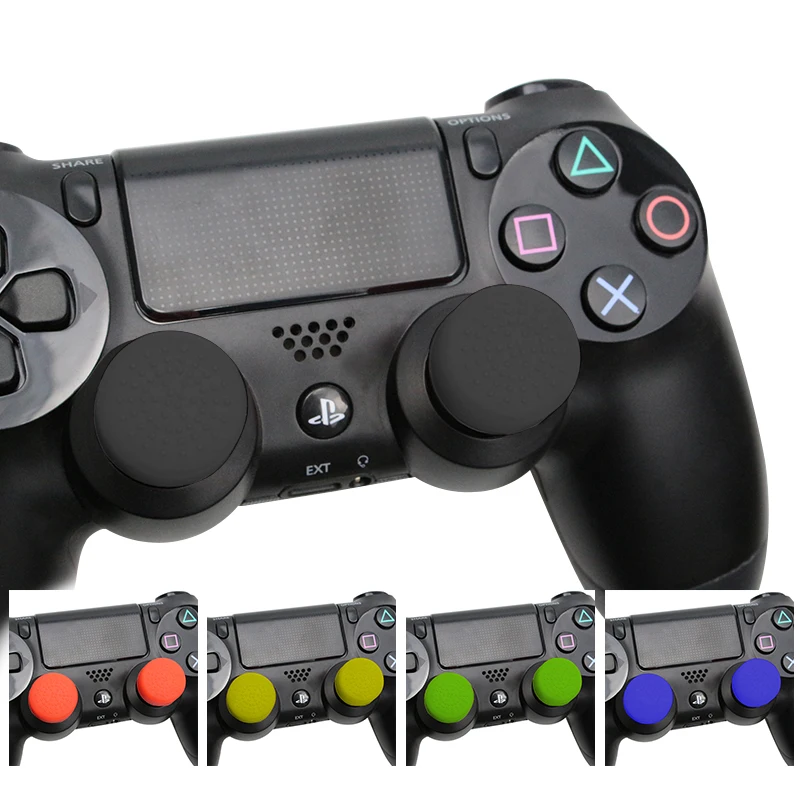 

8Pcs Heightened Soft Silicone Anti-Slip Thumbstick For PS4 Controller Grip Stick Cap Cover Case Skin for Sony Play Station 4