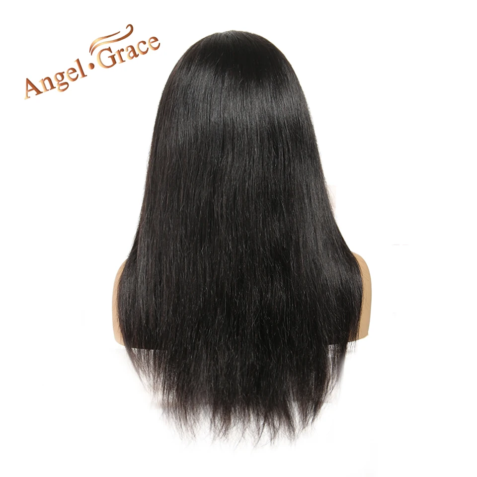 Angel Grace Hair 13х6 парик на фронте шнурка перуанские прямые волосы человеческие парики