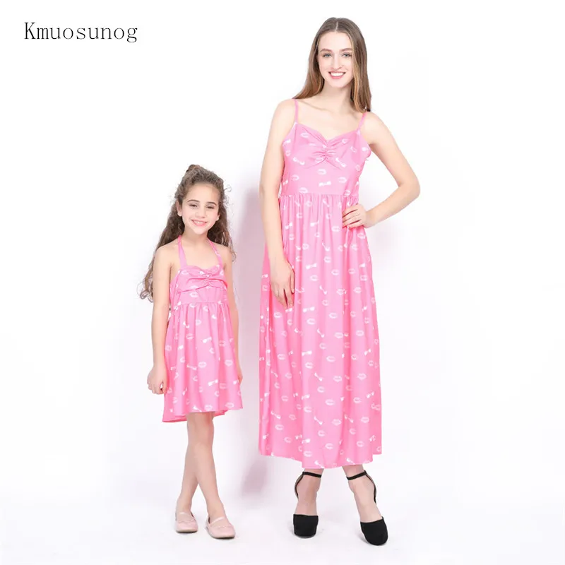 

Mother and daughter dresses matching family outfits Flare Sleeves mother and daughter clothes mother and kids baby C0244