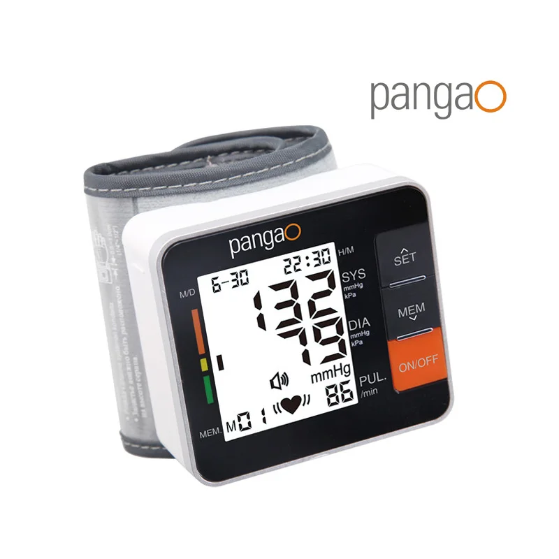 

CE FDA Automatic Wrist Digital Blood Pressure Monitor Tonometer Meter for Measuring And Pulse Rate Machine For Health Care Black