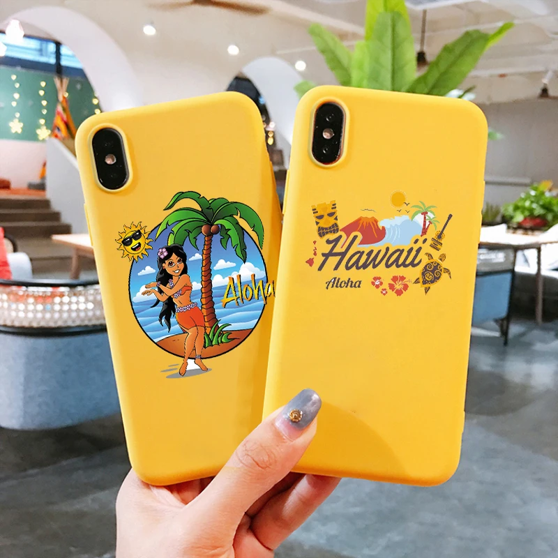 

Hawaii Aloha Phone Case For iphone6 6S 7 8 Plus 5 5S SE Silicone Soft TPU Phone Case For iphone XR XS X XSMAX 7plus 8plus